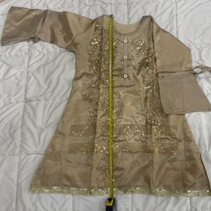 Indian Pakistani top/ desi gold kurta